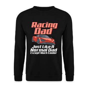 Automobile Speed Racer Speedway Turbo-Rennen - Unisex Pullover - Schwarz - Vorne - Alina (178cm) & Michal (187cm)