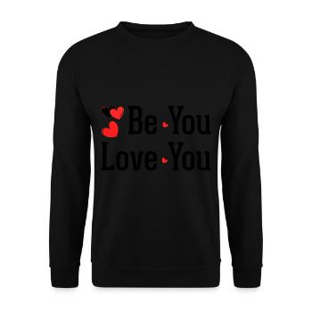 Motivation Self Love Positivity Love You - Unisex Sweatshirt - black - Front - Alina (178cm) & Michal (187cm)