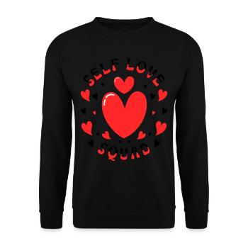 Motivation Self Love Positivity Love You - Unisex Sweatshirt - black - Front - Alina (178cm) & Michal (187cm)
