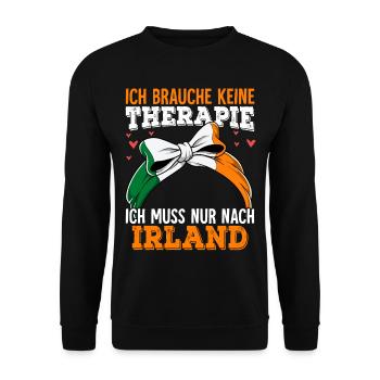 Irland - Unisex Pullover - Schwarz - Vorne - Alina (178cm) & Michal (187cm)