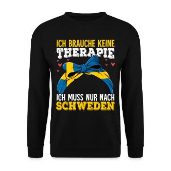 Schweden - Unisex Pullover - Schwarz - Vorne - Alina (178cm) & Michal (187cm)