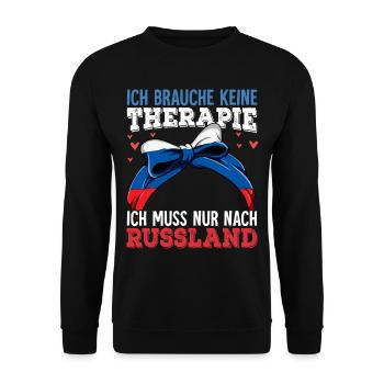 Russland - Unisex Pullover - Schwarz - Vorne - Alina (178cm) & Michal (187cm)