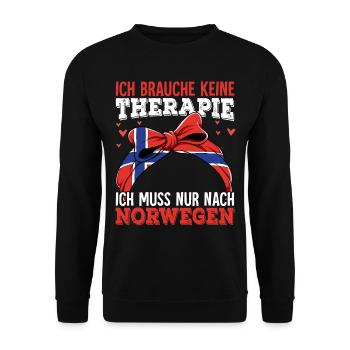 Norwegen - Unisex Pullover - Schwarz - Vorne - Alina (178cm) & Michal (187cm)