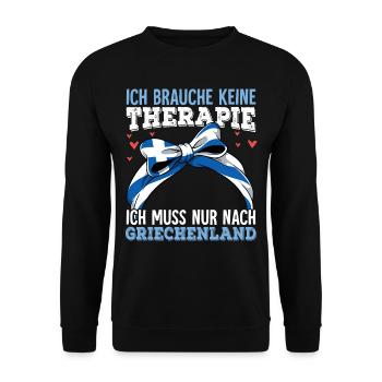 Griechenland - Unisex Pullover - Schwarz - Vorne - Alina (178cm) & Michal (187cm)
