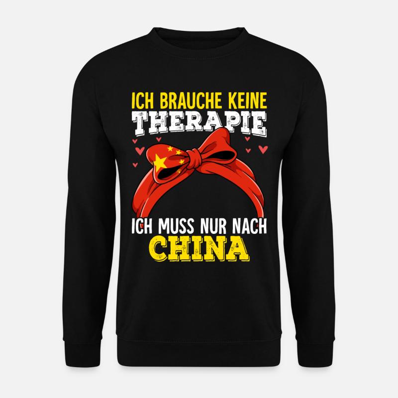 China - Unisex Pullover - Schwarz