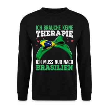 Brasilien - Unisex Pullover - Schwarz - Vorne - Alina (178cm) & Michal (187cm)