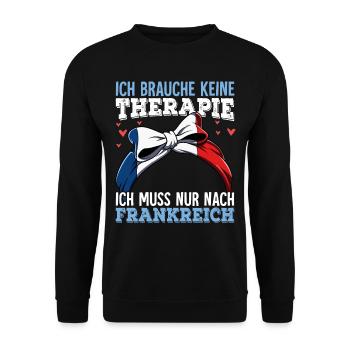 Frankreich - Unisex Pullover - Schwarz - Vorne - Alina (178cm) & Michal (187cm)