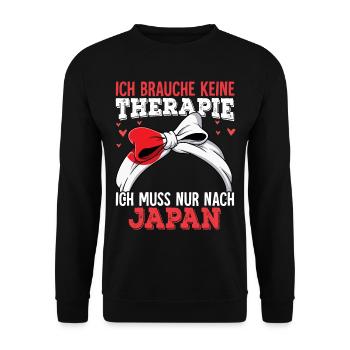 Japan - Unisex Pullover - Schwarz - Vorne - Alina (178cm) & Michal (187cm)