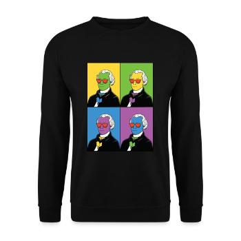 Philosophe Philosophie Emmanuel Kant - Sweat-shirt Unisexe - noir - Devant - Alina (178cm) & Michal (187cm)