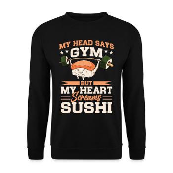 Japanese - Unisex Sweatshirt - black - Front - Alina (178cm) & Michal (187cm)