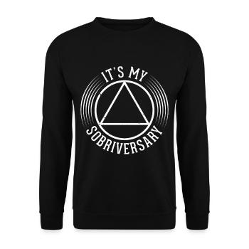 Sobriety Addiction Recovery Alcoholic - Unisex Sweatshirt - black - Front - Alina (178cm) & Michal (187cm)