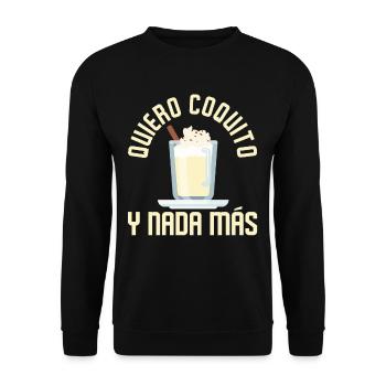 Porto Rico Lait de poule portoricain - Sweat-shirt Unisexe - noir - Devant - Alina (178cm) & Michal (187cm)