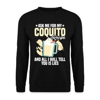 Porto Rico Lait de poule portoricain - Sweat-shirt Unisexe - noir - Devant - Alina (178cm) & Michal (187cm)
