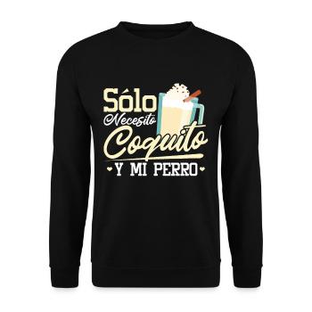 Porto Rico Lait de poule portoricain - Sweat-shirt Unisexe - noir - Devant - Alina (178cm) & Michal (187cm)