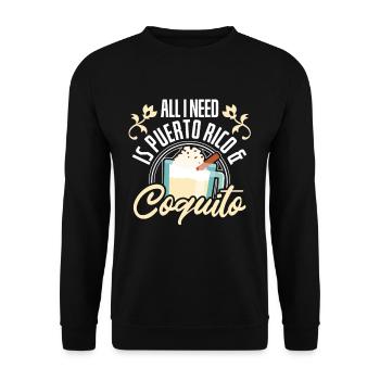 Porto Rico Lait de poule portoricain - Sweat-shirt Unisexe - noir - Devant - Alina (178cm) & Michal (187cm)