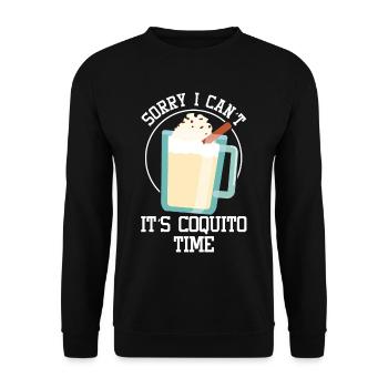 Porto Rico Lait de poule portoricain - Sweat-shirt Unisexe - noir - Devant - Alina (178cm) & Michal (187cm)