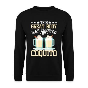 Porto Rico Lait de poule portoricain - Sweat-shirt Unisexe - noir - Devant - Alina (178cm) & Michal (187cm)