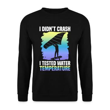 Wingsurfing Foil Wing Wing Boarding Wing Foiling - Unisex Sweatshirt - black - Front - Alina (178cm) & Michal (187cm)