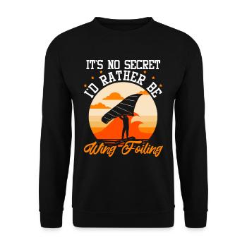 Wingsurfing Foil Wing Wing Boarding Wing Foiling - Unisex Sweatshirt - black - Front - Alina (178cm) & Michal (187cm)