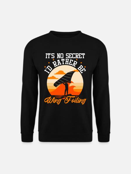 Wingsurfing Foil Wing Wing Boarding Wing Foiling - Unisex Sweatshirt - black