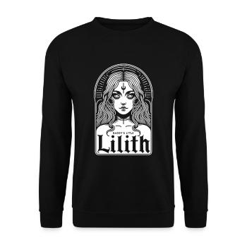 Lilith, Démon, Gothique, Mythologie, Folklore, - Sweat-shirt Unisexe - noir - Devant - Alina (178cm) & Michal (187cm)