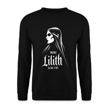 Lilith, Demon, Gothic, Mythology, Folklore, - Unisex Sweatshirt - black - Front - Alina (178cm) & Michal (187cm)