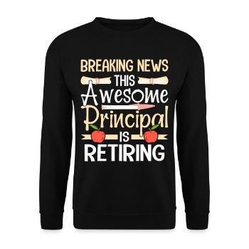 Education Retired Educator Retired Teacher - Unisex Sweatshirt - black - Front - Alina (178cm) & Michal (187cm)