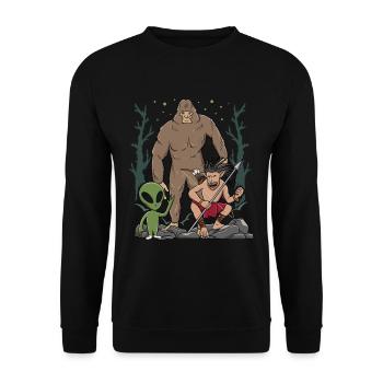 Folklore, mythical creatures, Indians - Unisex Sweatshirt - black - Front - Alina (178cm) & Michal (187cm)