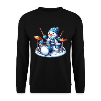 Santa Claus Martial Arts Merry Kickmas Martial - Unisex Sweatshirt - black - Front - Alina (178cm) & Michal (187cm)