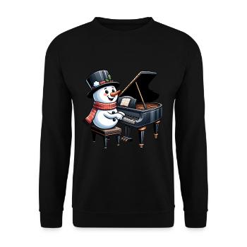 Conception d’instruments de musique de Noël, - Sweat-shirt Unisexe - noir - Devant - Alina (178cm) & Michal (187cm)