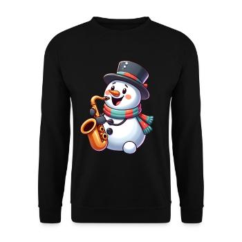 Conception d’instruments de musique de Noël - Sweat-shirt Unisexe - noir - Devant - Alina (178cm) & Michal (187cm)