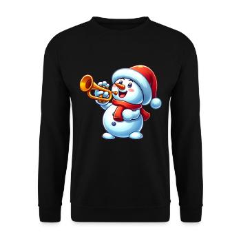 Conception d’instruments de musique de Noël - Sweat-shirt Unisexe - noir - Devant - Alina (178cm) & Michal (187cm)