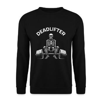 Deadlifter Bodybuilder Deadlift Training Fitness - Unisex Pullover - Schwarz - Vorne - Alina (178cm) & Michal (187cm)