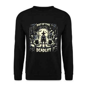 Tödlicher Deadlifter Horror: Bodybuilding und - Unisex Pullover - Schwarz - Vorne - Alina (178cm) & Michal (187cm)