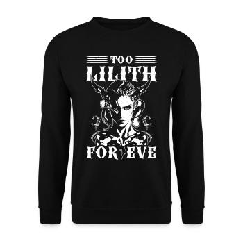 Lilith, Demon, Gothic, Mythology, Folklore, - Unisex Sweatshirt - black - Front - Alina (178cm) & Michal (187cm)