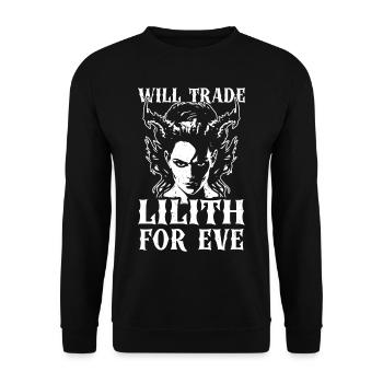 Lilith, Démon, Gothique, Mythologie, Folklore, - Sweat-shirt Unisexe - noir - Devant - Alina (178cm) & Michal (187cm)