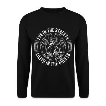 Lilith, Demon, Gothic, Mythology, Folklore, - Unisex Sweatshirt - black - Front - Alina (178cm) & Michal (187cm)