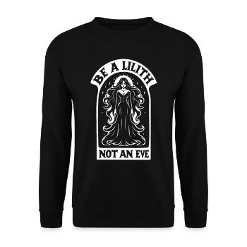 Lilith Demon Gothic Mythology Folklore Satanic - Unisex Sweatshirt - black - Front - Alina (178cm) & Michal (187cm)