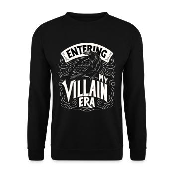 Eintritt In Meine Schurken-ära Krähe Rabe - Unisex Pullover - Schwarz - Vorne - Alina (178cm) & Michal (187cm)