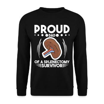 Splenic Surgery Surgical Splenectomy Recovery - Unisex Sweatshirt - black - Front - Alina (178cm) & Michal (187cm)