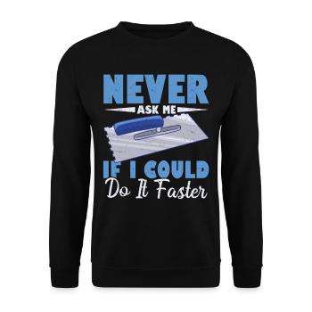Tiler Flooring Job Tiler - Unisex Sweatshirt - black - Front - Alina (178cm) & Michal (187cm)