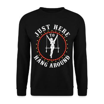 Cirque, Tissus aériens, Aériste, Acrobatie, Trapèze - Sweat-shirt Unisexe - noir - Devant - Alina (178cm) & Michal (187cm)