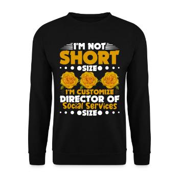 Occupation: Director of Social Services, Social Affairs - Unisex Sweatshirt - black - Front - Alina (178cm) & Michal (187cm)