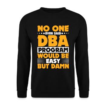 Director of Business Administration Profession - Unisex Sweatshirt - black - Front - Alina (178cm) & Michal (187cm)