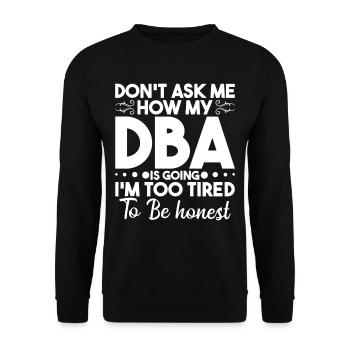 Director of Business Administration Profession - Unisex Sweatshirt - black - Front - Alina (178cm) & Michal (187cm)
