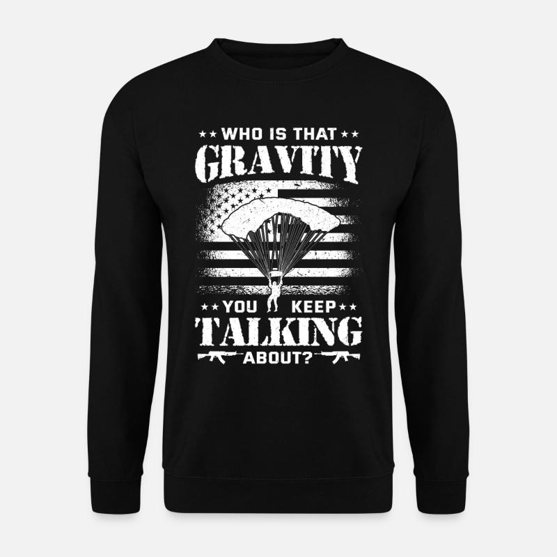 Parachute Military Skydiving - Unisex Sweatshirt - black