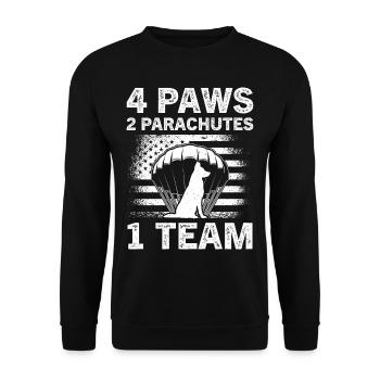Parachutisme militaire parachutiste - Sweat-shirt Unisexe - noir - Devant - Alina (178cm) & Michal (187cm)