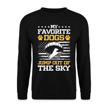 Parachutisme militaire parachutiste - Sweat-shirt Unisexe - noir - Devant - Alina (178cm) & Michal (187cm)