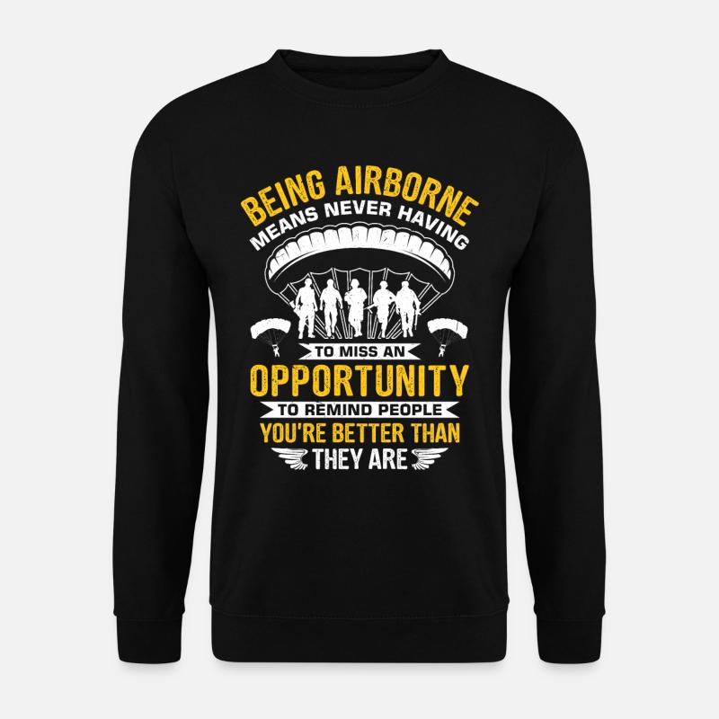 Parachutisme militaire parachutiste - Sweat-shirt Unisexe - noir