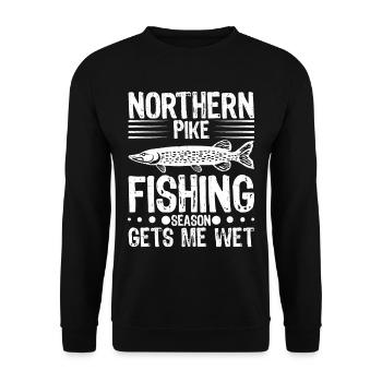 Fisherman Fisherman Fisherman Nordic Pike - Unisex Sweatshirt - black - Front - Alina (178cm) & Michal (187cm)